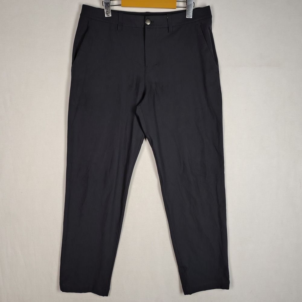 Lululemon Commission Slim-Fit Pant Warpstreme Black 32 Mens Trousers LM5AR2S